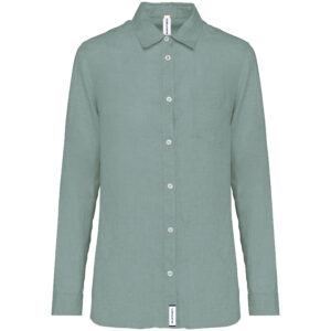 Camicia Donna Lino Organica Jade Green
