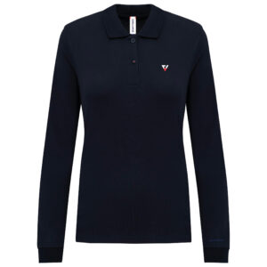 Polo donna Piquè biologico manica lunga