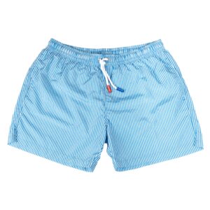 Costume Poliestere Riciclato Righe Azzurro